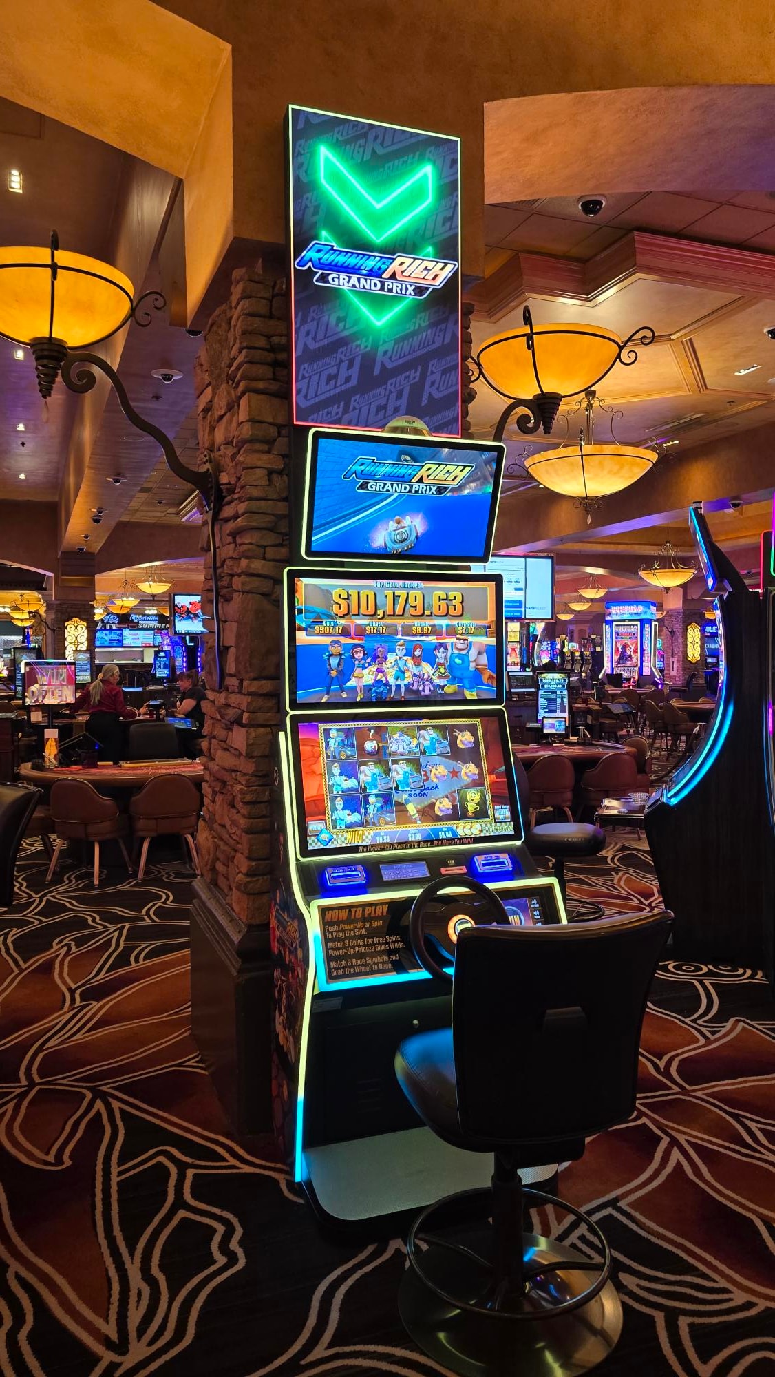 Competition Interactive overhead display installation at Santa Fe Station casino